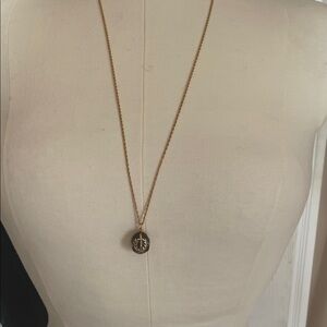 Joan Rivers Gold and Black Pendant Necklace